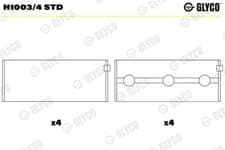 Image of GLYCO H1003/4 STD Crankshaft Bearings for MERCEDES-BENZ,MERCEDES-BENZ (BBDC)