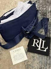 Image of Lauren Ralph Lauren Landyn Medium Crossbody bag nylon refined navy BNWT
