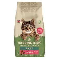 Image of Harringtons Cat Food Adult Salmon 2kg Complete Dry Formulated Tasty Kibble Feed