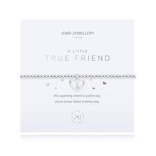 Image of Joma Jewellery Silver Plated Beaded Bracelet A Little TRUE FRIEND + Gift Bag