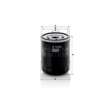 Image of MANN W7063 Oil Filter Fits Citroën Fiat 500L Opel Peugeot Toyota Vauxhall