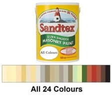 Image of Sandtex Masonry Paint 150ml Tester Pot Ultra Smooth All Colours Available
