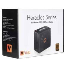 Image of VIDA 650W PSU 80 Plus Bronze Power Supply Desktop PC ATX 120MM Fan 4x PCI-E SATA