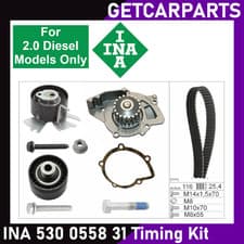 Image of INA 530055831 Timing Belt & Water Pump Kit for Citroen Fiat Ford Peugeot Toyota