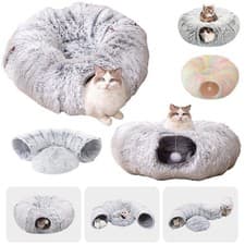Image of Interactive Foldable Cat Tunnel Pet Hides Puppy Tube Kitten Play Toy Fun