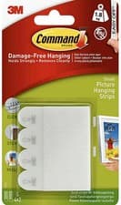 Image of 3M Command Strips Self Adhesive Wall Hanging Picture Hanging Strips LARGE MEDIUM
