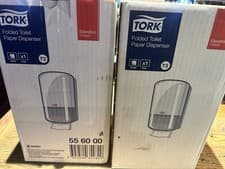 Image of Tork T3 Folded Toilet Paper Wall Mounted Dispenser White, Compact, Elevated