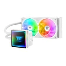 Image of Thermaltake TH240 V3 ARGB AIO Hydro CPU Cooler, White, 2 x 120mm ARGB Fans, Infi