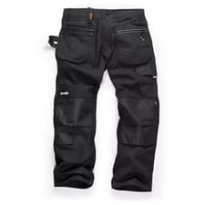 Image of Scruffs Black Ripstop Trade Trousers | Hard Wearing Work Trousers Rip Stop Cargo