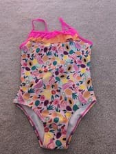 Image of Monsoon Accessorize Angels Swim Suit Age 7-8 Years Tropical Fruit Pink Orange