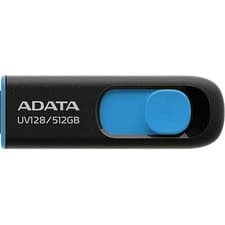 Image of Adata UV128 512GB USB 3.2 Gen 1 Flash Drive, Black and Blue