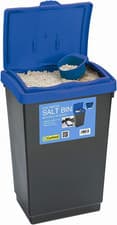 Image of 47L Winter Salt Bin Blue Lid for Storage Made from Plastic with Scoop