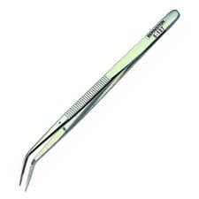 Image of Bernstein 5-107 Engineer´s Tweezers 150mm Bent Tips Nickel-Plated
