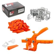 Image of 1301-Piece Tile Leveling System Set 1000x Wedges 1mm + 300x Clips + Pliers