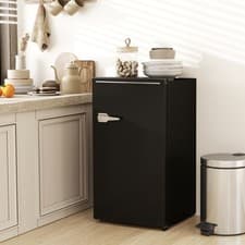 Image of Under Counter Fridge, 85L Retro Freestanding Refrigerator with Chill Box