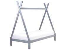 Image of Wooden Kids Teepee Bed EU Single Size Grey DEVAY