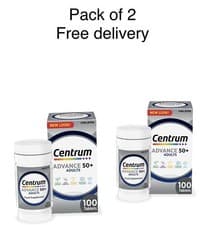 Image of Centrum Advance 50+ Multivitamin Tablets for Men and Women TWIN PACK