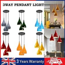 Image of Vintage 3 Way Ceiling Pendant Light Modern Kitchen Multi-Tier Hanging Retro Lamp