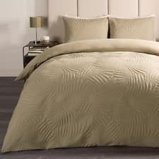 Image of Leaf Duvet Cover Set with Pillowcase Pinsonic Bedding Set Bed Quilt Double King