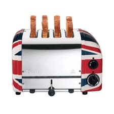 Image of Dualit Union Jack Classic 4 Slot Slice Toaster 40555 80th Anniversary Model