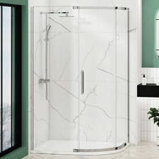 Image of 1950mm Offset Quadrant Shower Enclosure Single Sliding Door 8mm Easy Clean Glass