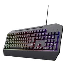 Image of Trust GXT Keyboard Full-Size Membrane UK QWERTY RGB 24726 Black