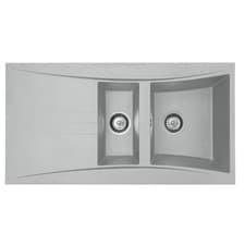 Image of Liquida SEV150CG 1.5 Bowl Composite Reversible Grey Kitchen Sink 1000x530mm