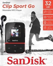Image of SanDisk Clip Sport Go 32GB MP3 Player With FM Tuner +LED Screen- Black/Red Rare!