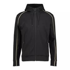 Image of Hoodie BOSS Mens Black Full Zip Track Jacket With Logo - Saggy 1 Size L