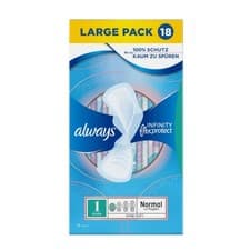 Image of Always Infinity FlexProtect Normal Pads With Wings- Unscented- Size 1 - 18 Pads