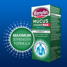 Image of BENYLIN MUCUS COUGH MAX HONEY AND LEMON or MENTHOL FLAVOUR SYRUP 150ml 300ml