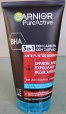 Image of Garnier Pure Active 3 in 1 Charcoal Blackhead Acne Scrub 5oz 150ml Exp 11/2027