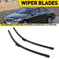 Image of 2x Wiper Blades (Pair) Flat / Aero type fits MERCEDES E220 2.2D Front 13 to 16