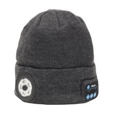Image of Draper Smart Wireless Rechargeable Beanie with LED Head Torch USB Grey 28351