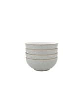 Image of Denby - Elements Light Grey Cereal Bowls Set of 4 - Dishwasher Microwave Safe