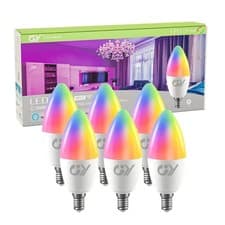Image of E14 Smart Bulbs C37 6W RGB Dimmable Alexa Google Home – 6 Pack