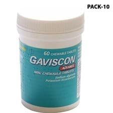 Image of GAVISCON Advance Mint CHEWABLE Tablets 60pc (Mint)-Pack 10