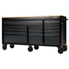 Image of BUNKER 15 Drawer Workbench Roller Tool Cabinet, 72", Grey