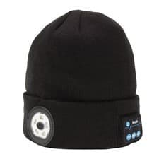 Image of Draper Smart Wireless Rechargeable Beanie With Led Head Torch Black - 28346