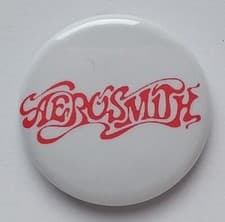 Image of AEROSMITH BUTTON BADGE Draw The Line Permanent Vacation Heavy Metal Hard Rock