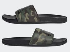 Image of adidas Mens Adilette Sandals Sliders UK12 Olive Camouflage Casual Sports GW1053