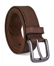 Image of Timberland Men's 35 MM Classic Jean Leather Belt Dark Brown