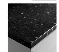 Image of Kitchen Satin Finish Laminate Black Slate Effect Worktop 600mm x 38mm x 3m