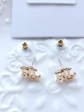 Image of Lauren Ralph Lauren Logo Earrings