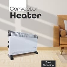 Image of 2000W Portable Convector Heater Free Standing with Handle and Heat Settings