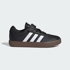 Image of adidas Black/Tan VL Court 3.0 Hook and Loop Kids Trainers