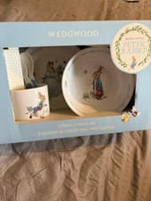 Image of Peter Rabbit China Nursery Set Set New In Box Beatrix Potter Collection