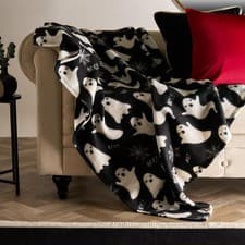 Image of OHS Autumnal Halloween Throw Soft Polar Fleece Novelty Blanket Thermal Bedspread