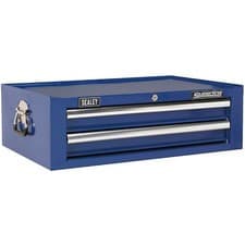 Image of Sealey Mid-Box 2 Drawer with Ball Bearing Slides - Blue