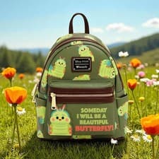 Image of Disney Loungefly Pixar A Bug's Life Heimlich Mini Backpack Beautiful Butterfly